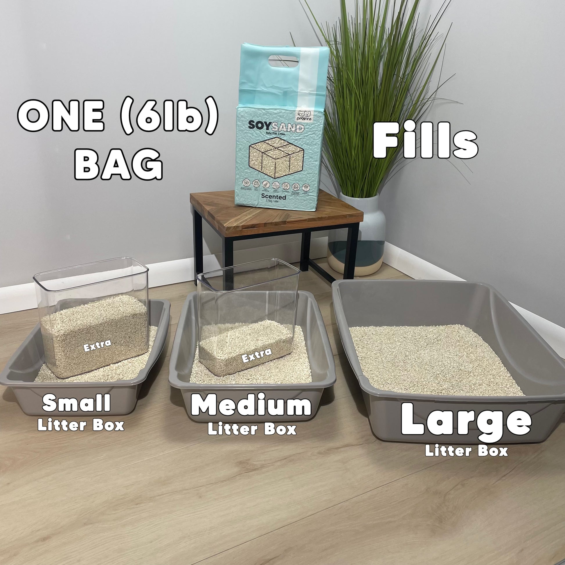 Long lasting cat litter